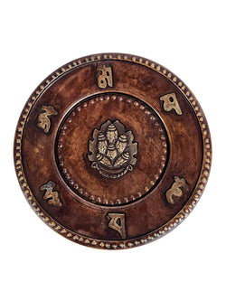 Conch Mantra Wall Hanging: Brass Copper / 8