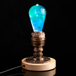 EP LIGHT Handmade Ocean Led Light Bulb Spring Style: Wooden Base Only