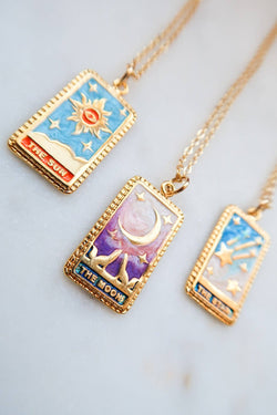 Rainbow Tarot Necklaces: Moon