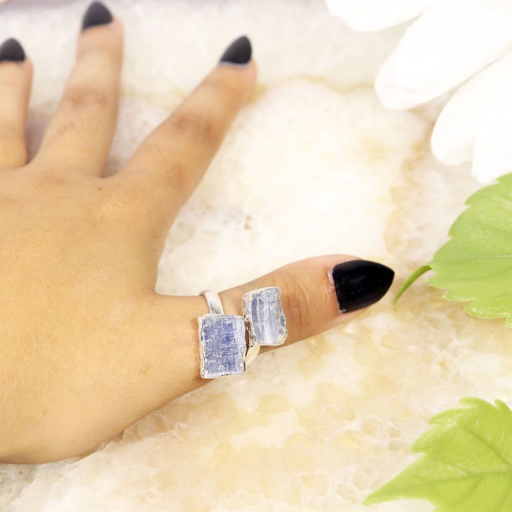 Blue Kyanite Rings (Adjustable) - Blue