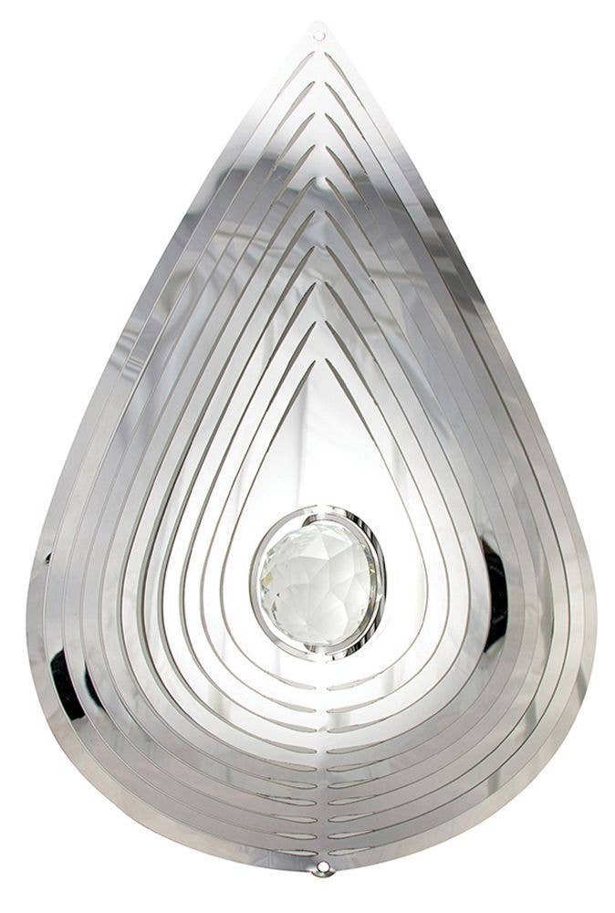 Large Wind Spinner - Crystal Mirror Teardrop