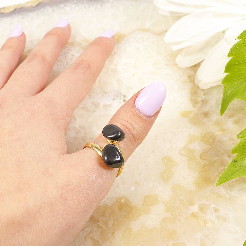 Hematite Rings (Adjustable) - Hematite Gold Plated