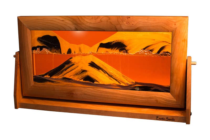 Cherry Wood (Traditional) Moving Sand Art Pictures: Summer Turquoise / XLarge