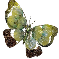 Capiz Shell & Metal Butterfly in Green