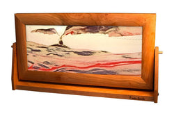 Cherry Wood (Traditional) Moving Sand Art Pictures: Summer Turquoise / XLarge