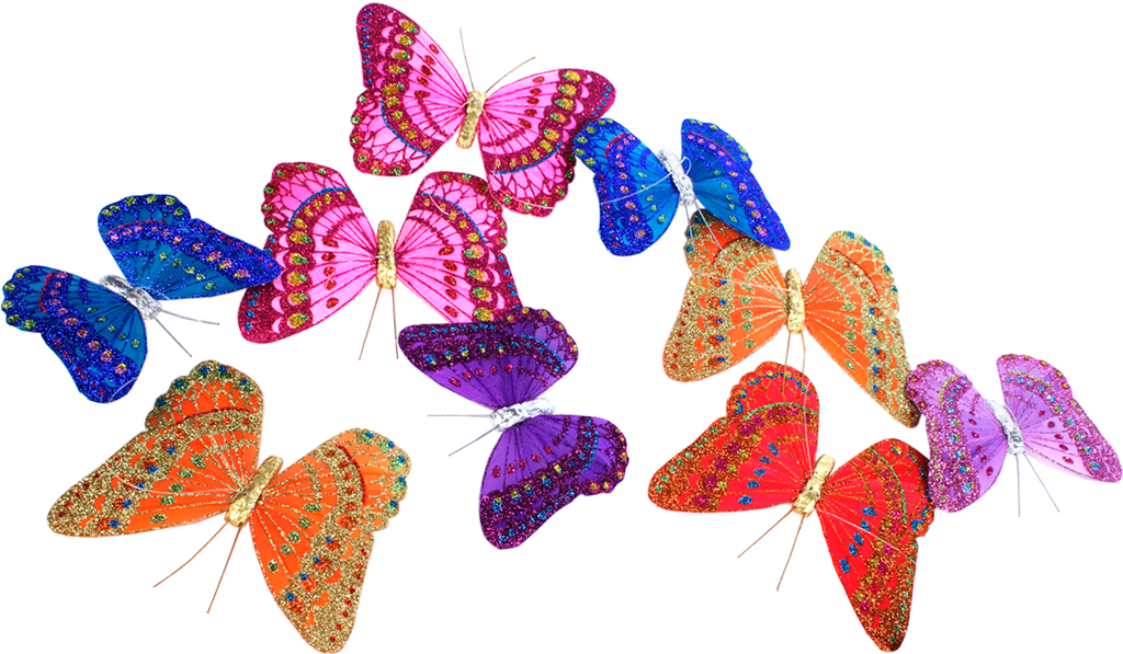 Butterfly Garland Multi Glitter - JL200