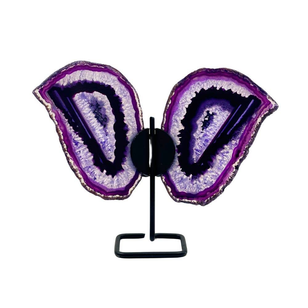 Shaped Crystals - Agate Slice Butterfly