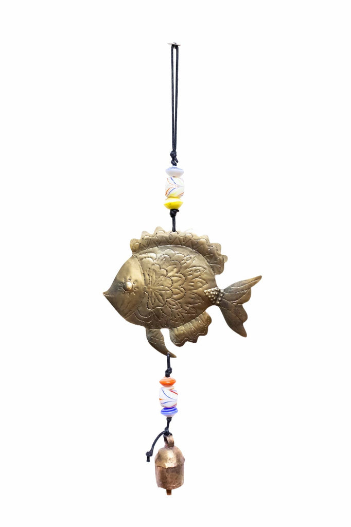 Happy Flowery Fish/Beads & Bell