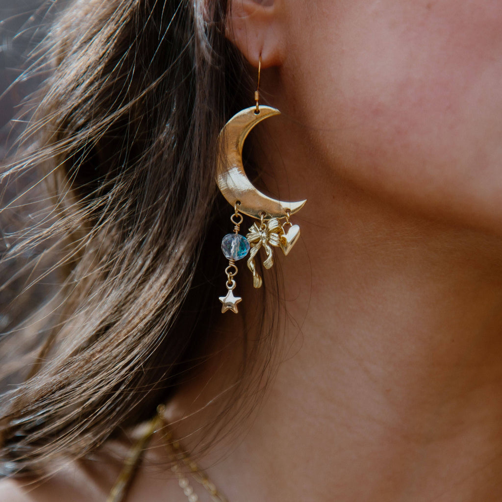 Curious Wanderer Moon Earrings