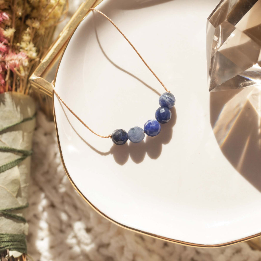 Sodalite Intention Necklace for Confidence