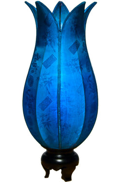 Flowering Lotus Table Lamp, Aqua
