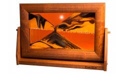 Alder Wood (Traditional) Moving Sand Art Pictures: Ocean Blue / Medium