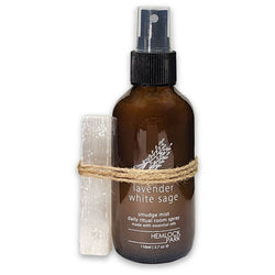 Smudge Spray & Crystal Set: White Sage