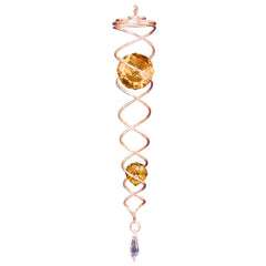 Crystal Twister Wind Spinner - Copper / Amber