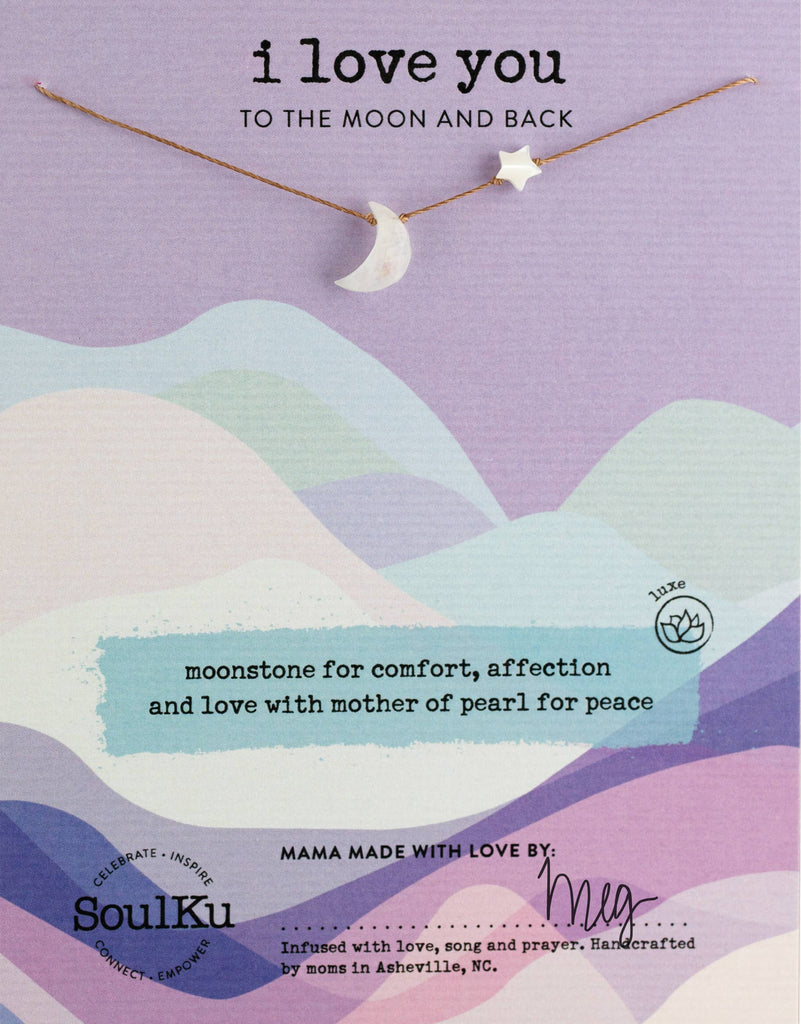Moonstone I Love You To The Moon & Back Necklace