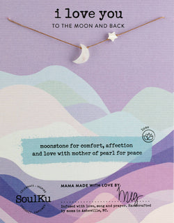 Moonstone I Love You To The Moon & Back Necklace