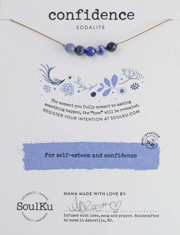 Sodalite Intention Necklace for Confidence