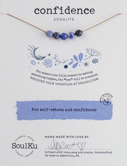 Sodalite Intention Necklace for Confidence
