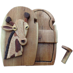 Giraffe - Hand Carved Keepsake Gift Box