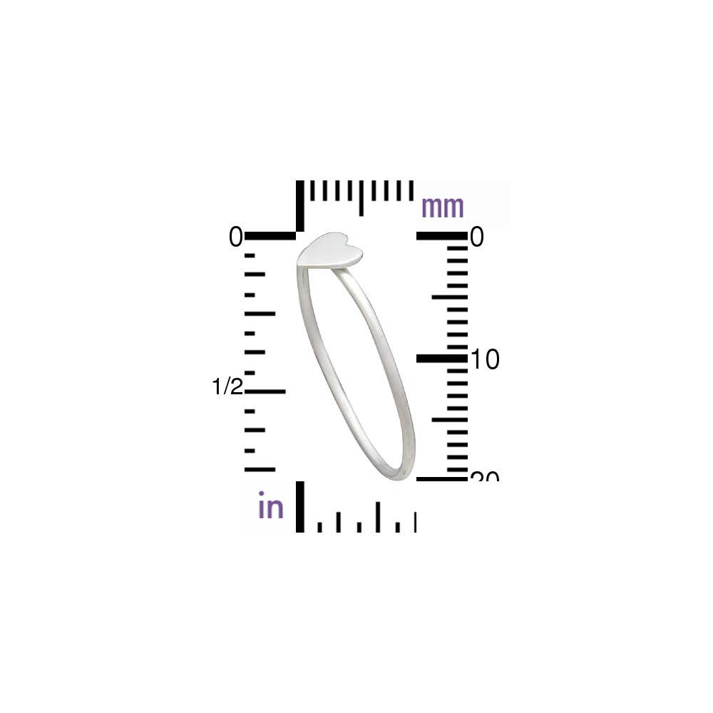 Tiny Heart Ring: Sterling Silver / 5