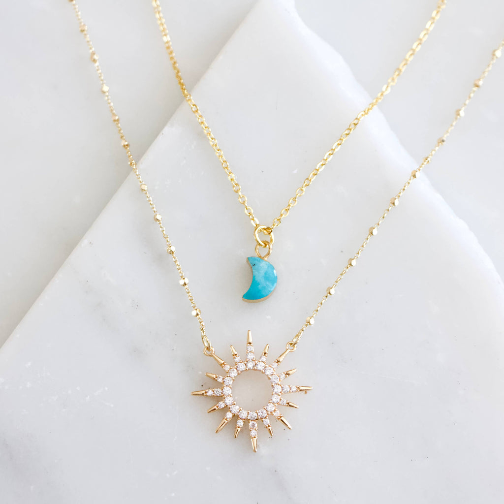 CZ Sun Necklace