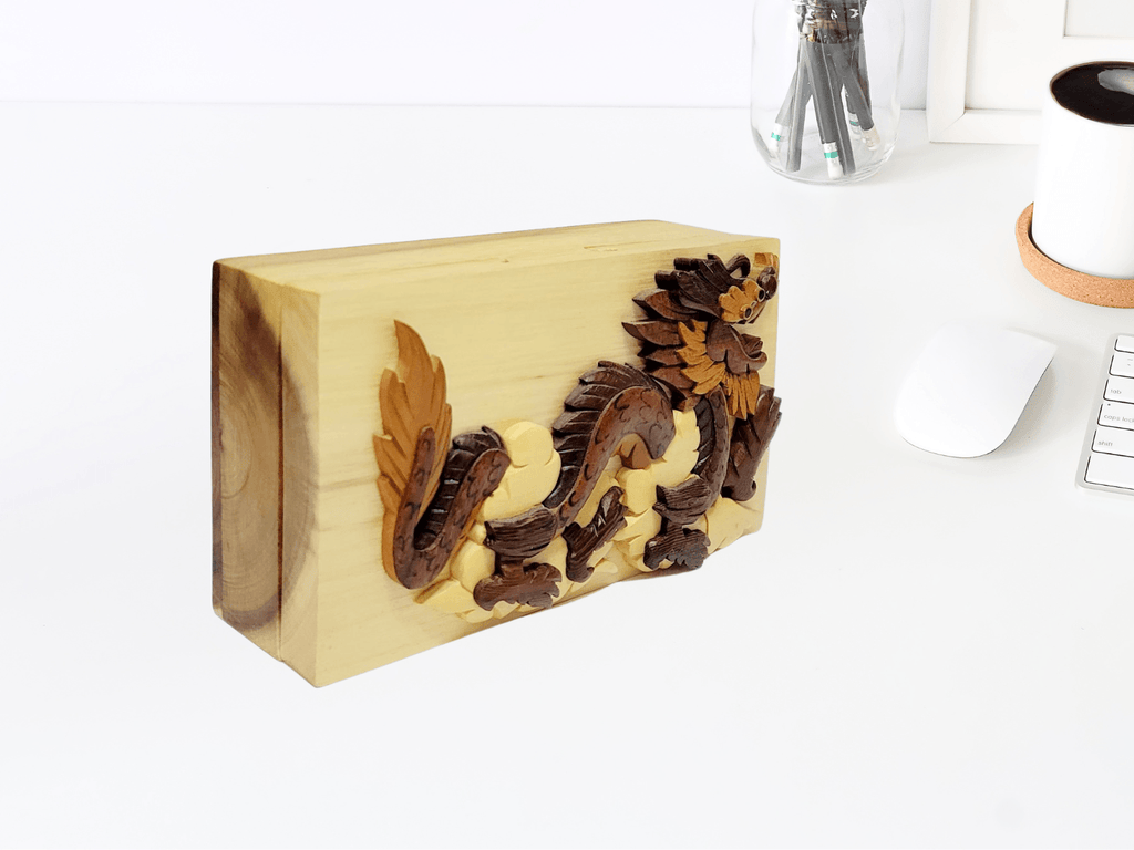 Dragon - Hand Carved Keepsake Gift Box