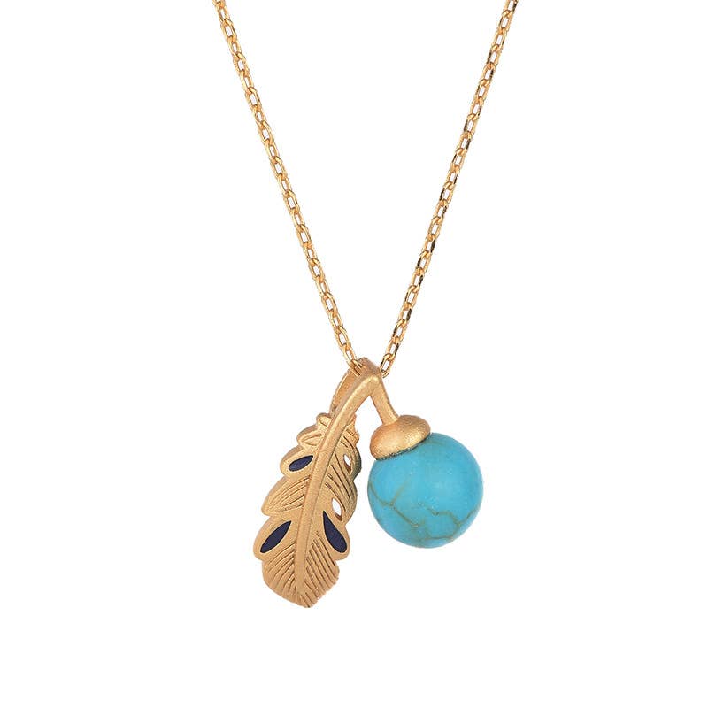 Golden Feather Necklace