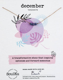 Tanzanite December Birthstone Necklace
