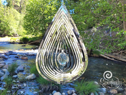 Large Wind Spinner - Crystal Mirror Teardrop