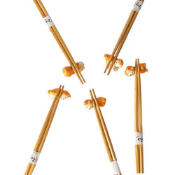 5pc Chopsticks and Shiba Inu Chopsticks Rest Gift Set