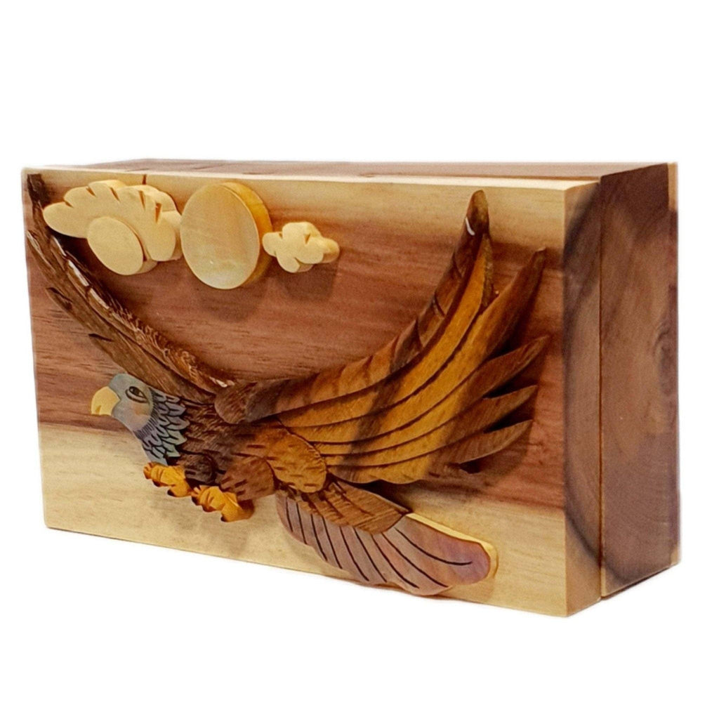 Mother of Pearl Soaring Eagle - Hand Carved Gift Box
