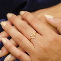 Open Heart Ring: Sterling Silver / 5