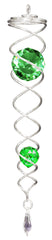 Crystal Twister Wind Spinner - Silver / Green