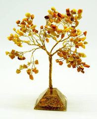 Yellow Aventurine Crystal Tree with an Orgonite Pyramid Base