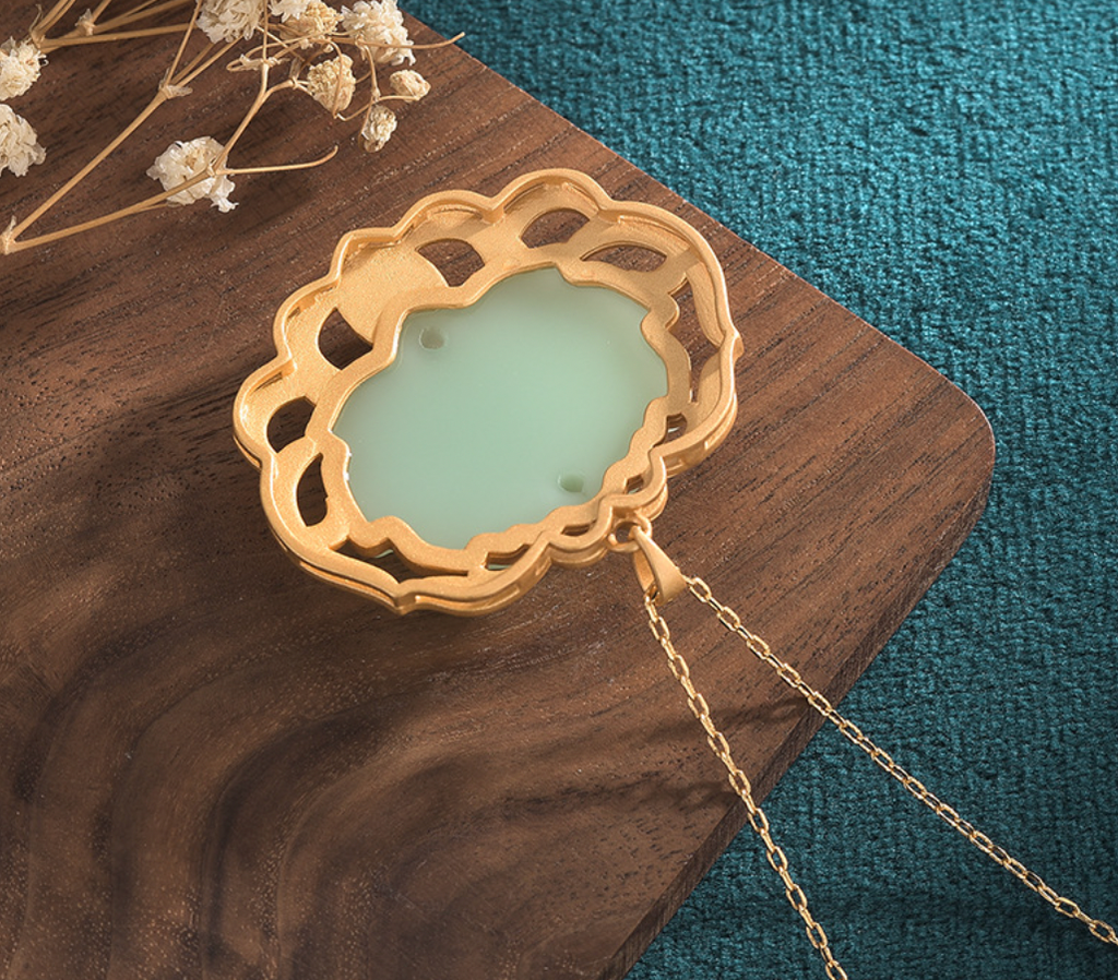 Jade Lotus Necklace