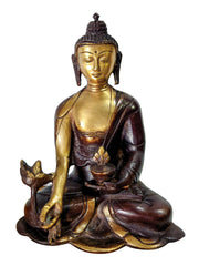 Medicine Buddha Brass Statue Antique Finish
: Brass / 6