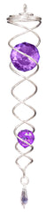 Crystal Twister Wind Spinner - Silver / Purple