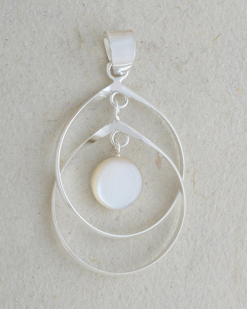 Wide Double Open Oval Pendant