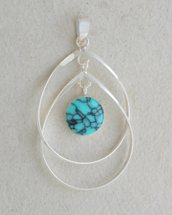 Wide Double Open Oval Pendant