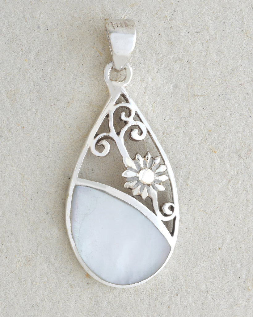 Etched Flower Pendant
