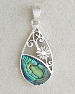 Etched Flower Pendant