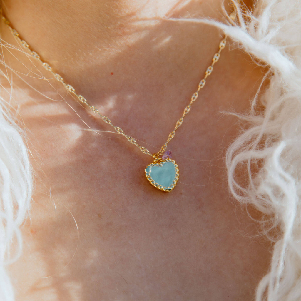 The Crumbs We Left Behind Heart Cake Necklace