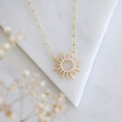 CZ Sun Necklace