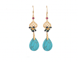 Lucky Fortune Turquoise  Earrings