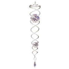 Crystal Twister Wind Spinner - Silver / Clear