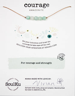 Amazonite Intention Necklace for Courage