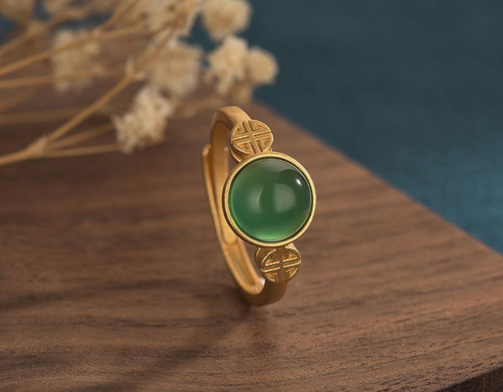 Asian/Chinese Classic Style Jade Open Ring
