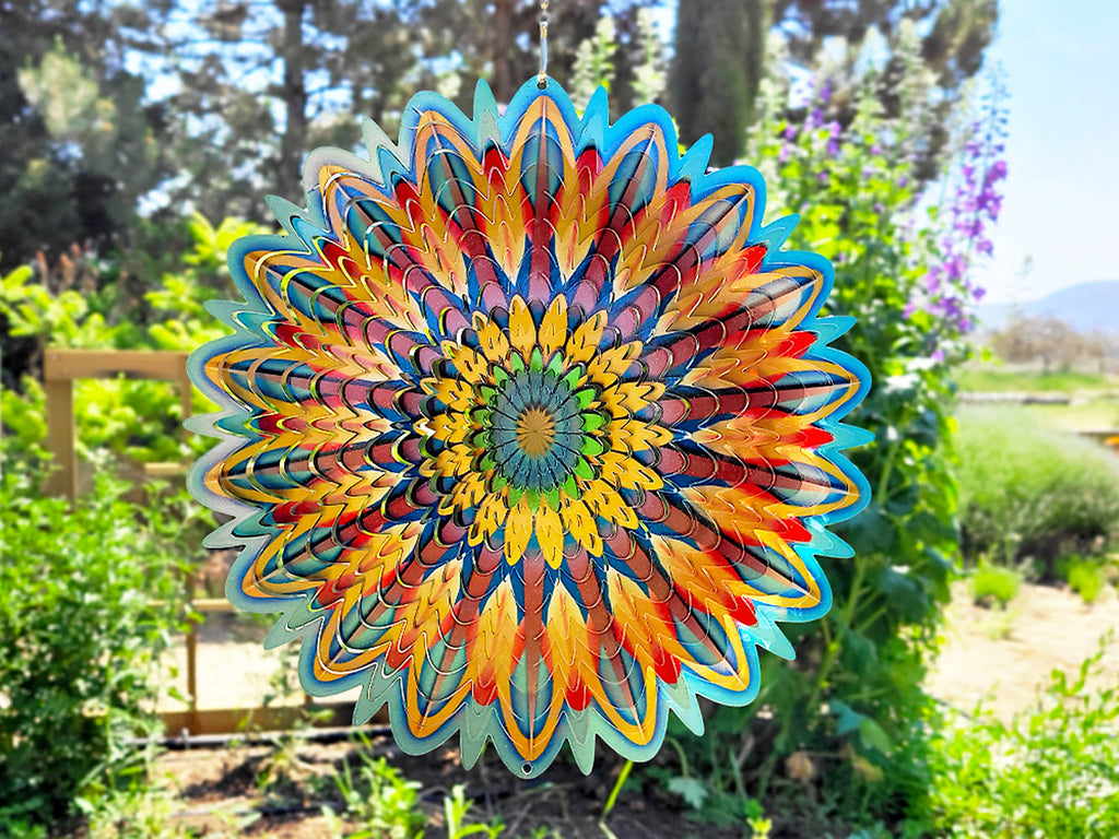Large Wind Spinner - Floral Mandala