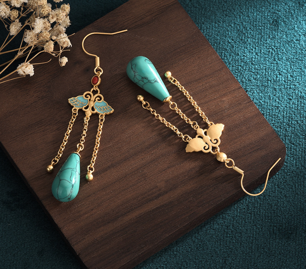 Enamel Wings Earrings