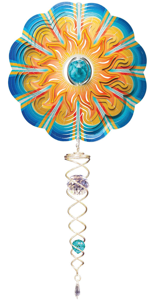 Mini Set Wind Spinner - Crystal Aqua Sun